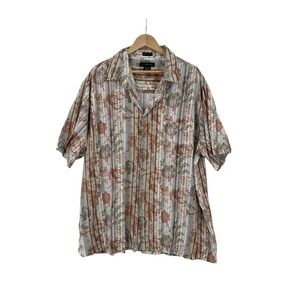 J. Ferrar Button Up Shirt‎ Men's 2X Floral Casual Relaxed Vacation Beach Dad
